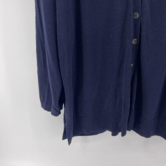Talbots cotton blend V-neck button up knit sweater cardigan sz 2X - Picture 3 of 6